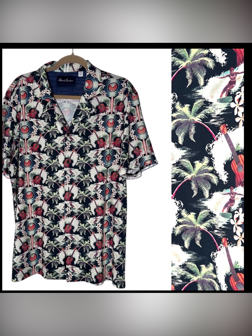 Robert Graham Tropical Hawaiian Camp Button Down Short 3XL Tailored Fit
